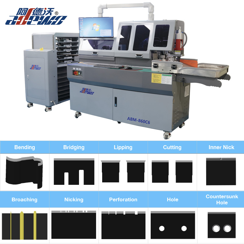 Blister die cutting mold auto bender med tellersunk hull